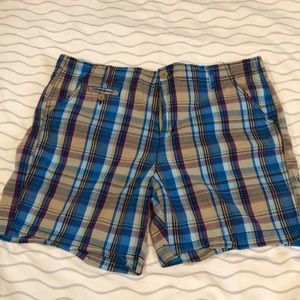 Faded glory plaid shorts size 16